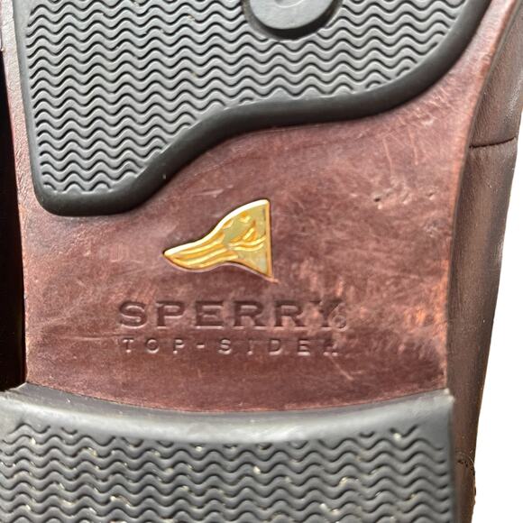 Sperry Gold Cup Brown Leather Leather Loafers Mens Shoes SIZE 8 Classic Elevated - Picture 6 of 12